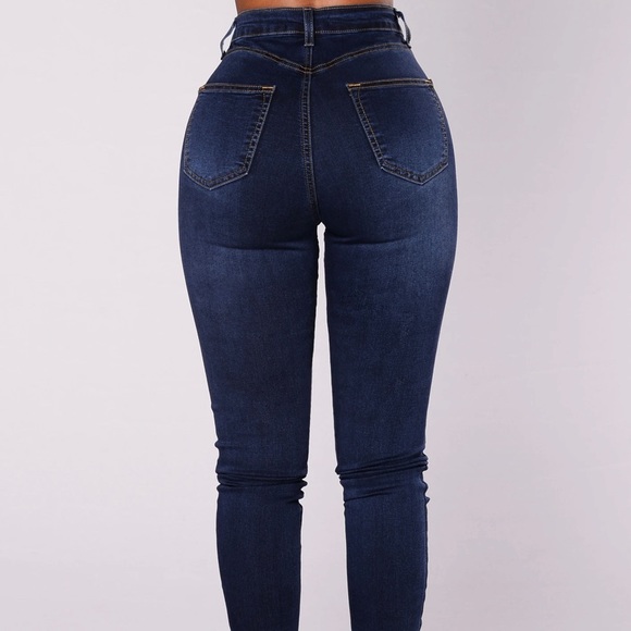 High waisted button down skinny jeans - Picture 3 of 6